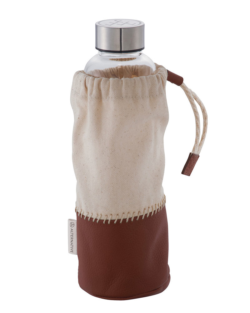 18 oz. Alternative Glass Bottle with Pouch 