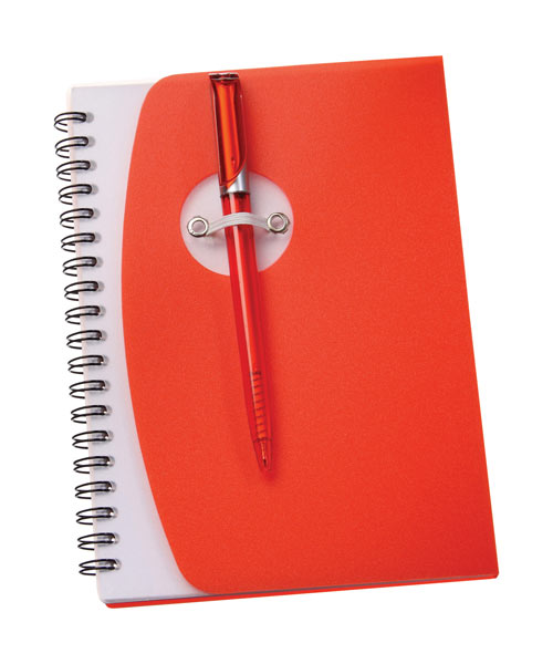 Fold-Over Spiral Notebook with  Pen