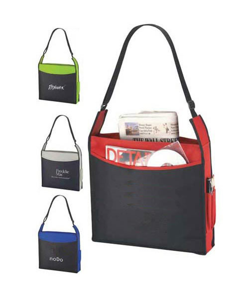 Custom Logo Colorblock Conference Tote - Queensboro