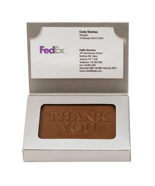 1.25 oz Custom Chocolate Cookie Business Card Box