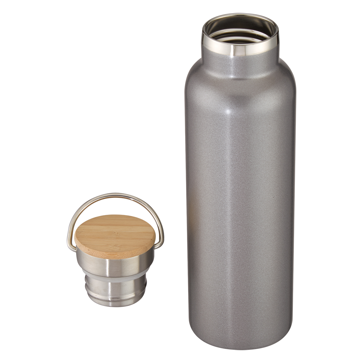 21 Oz. Tipton Stainless Steel Bottle With Bamboo Lid Drinkware