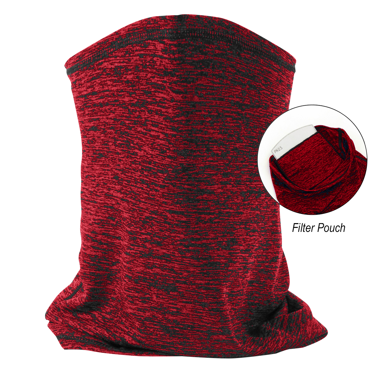 Printed Heather Cooling Gaiter With Filter Thumb