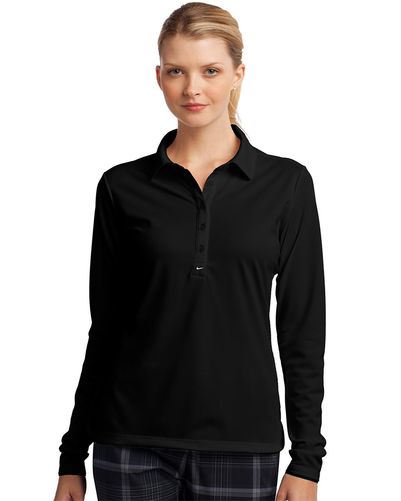 Product Image - Nike Golf Ladies Long Sleeve Dri-FIT Stretch Tech Polo, embroidered ladies long sleeve polo, women's performance polo, customized Nike polo shirts