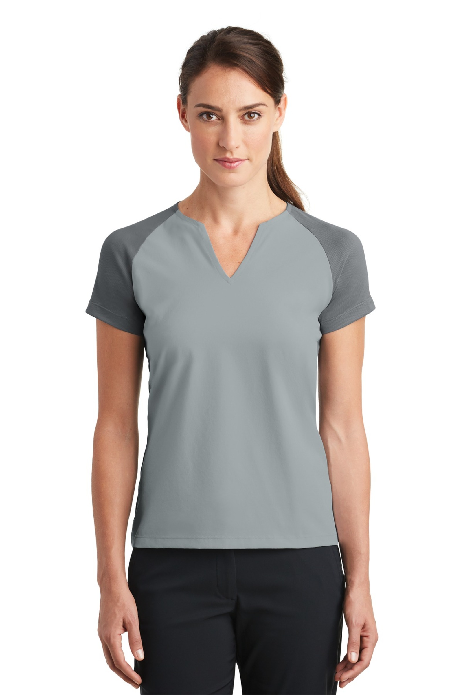 Nike Golf Embroidered Women's Dri-FIT Stretch Woven V-Neck Top