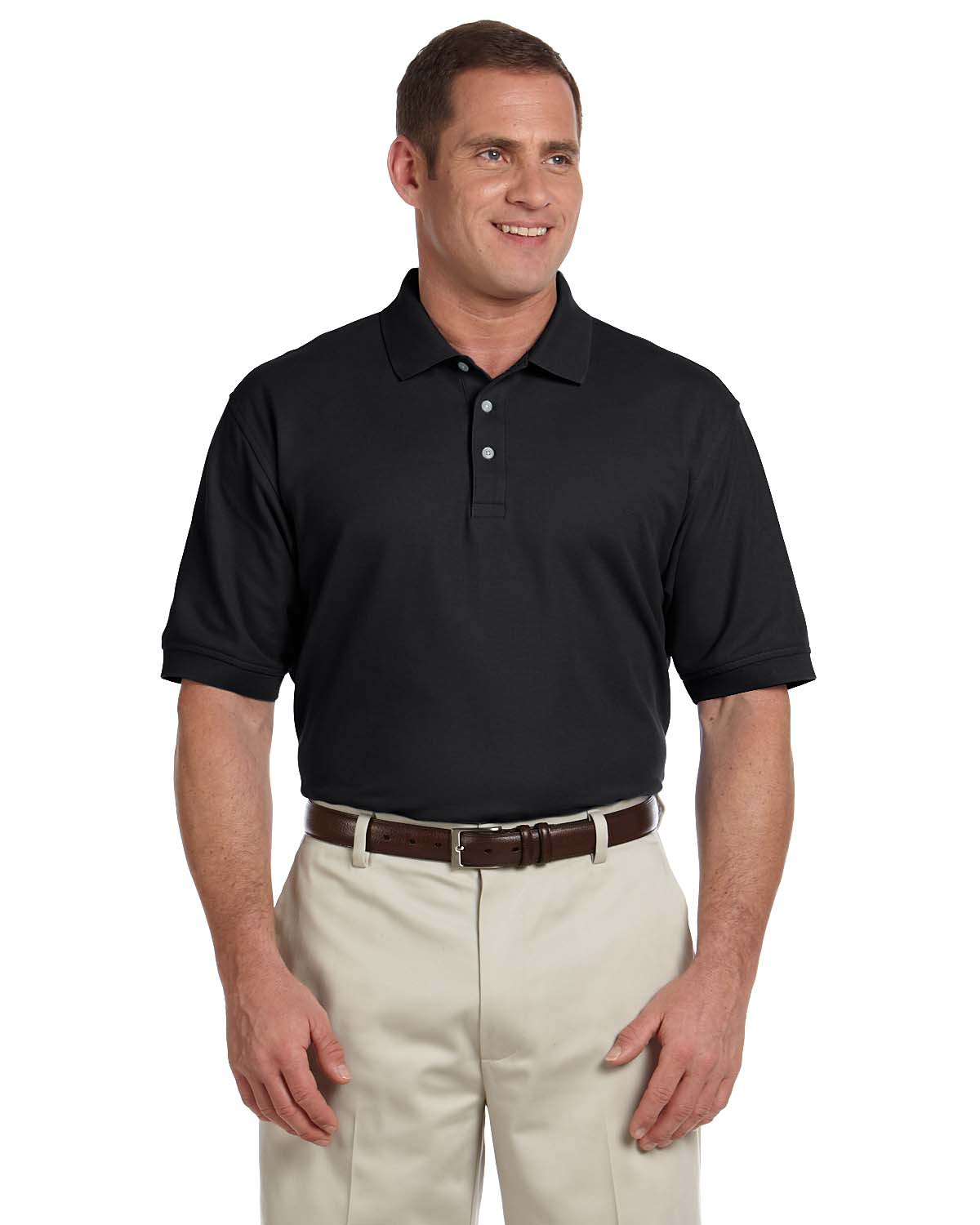 Devon and Jones Embroidered Cotton Pique Polo - Queensboro