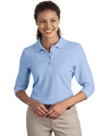Port Authority Embroidered Women's Silk Touch 3/4 Sleeve Pique Polo Thumb