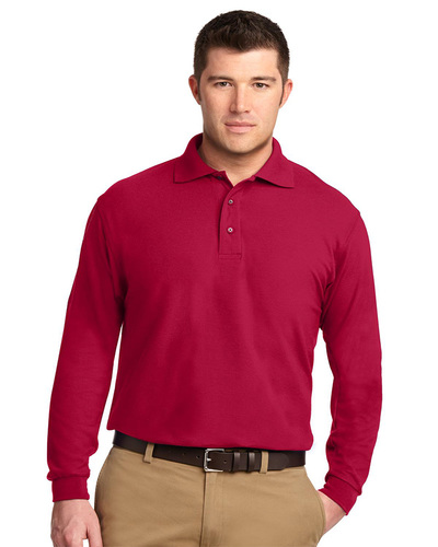 Port Authority Embroidered Long Sleeve Silk Touch Sport Shirt