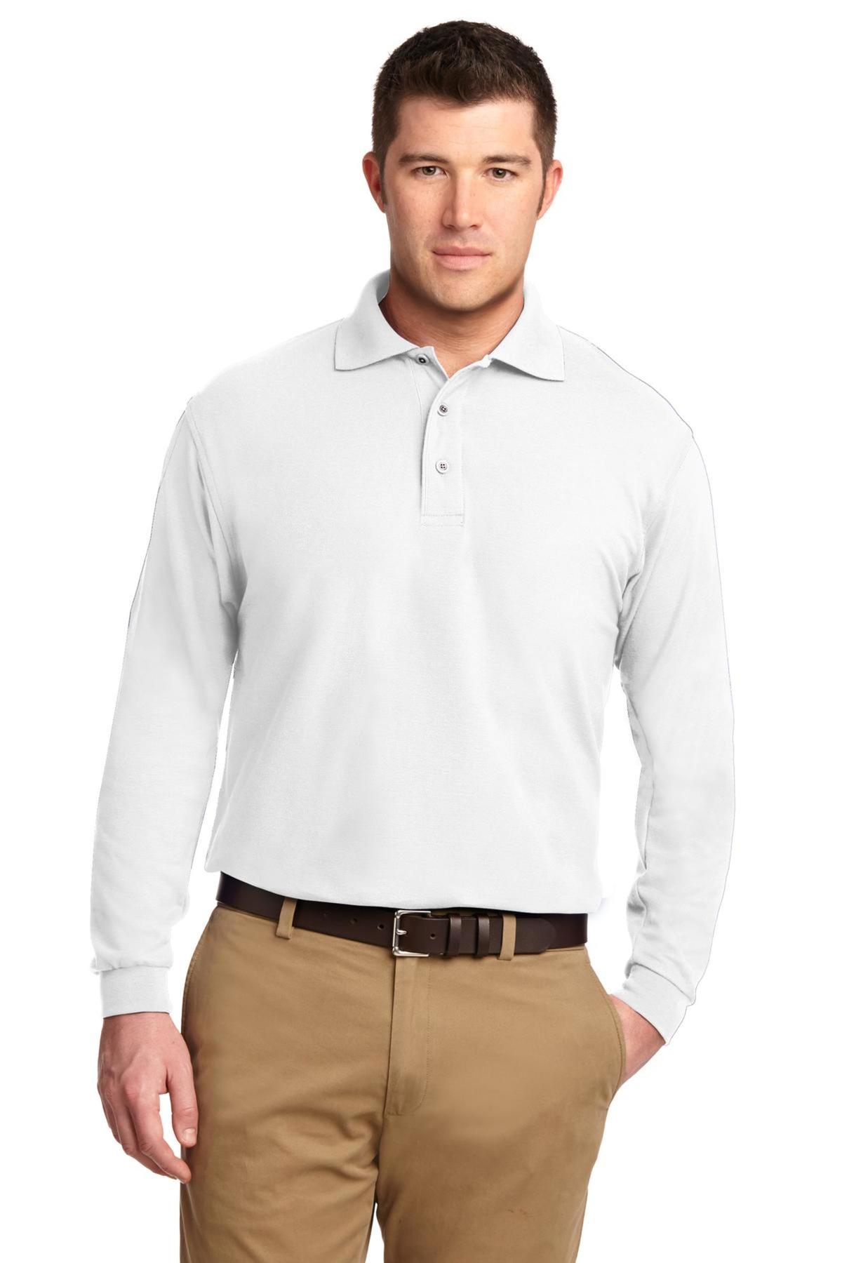 Port Authority Embroidered Long Sleeve Silk Touch Sport Shirt