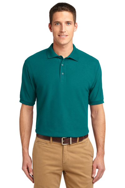 Port Authority Printed Men's Silk Touch Pique Polo