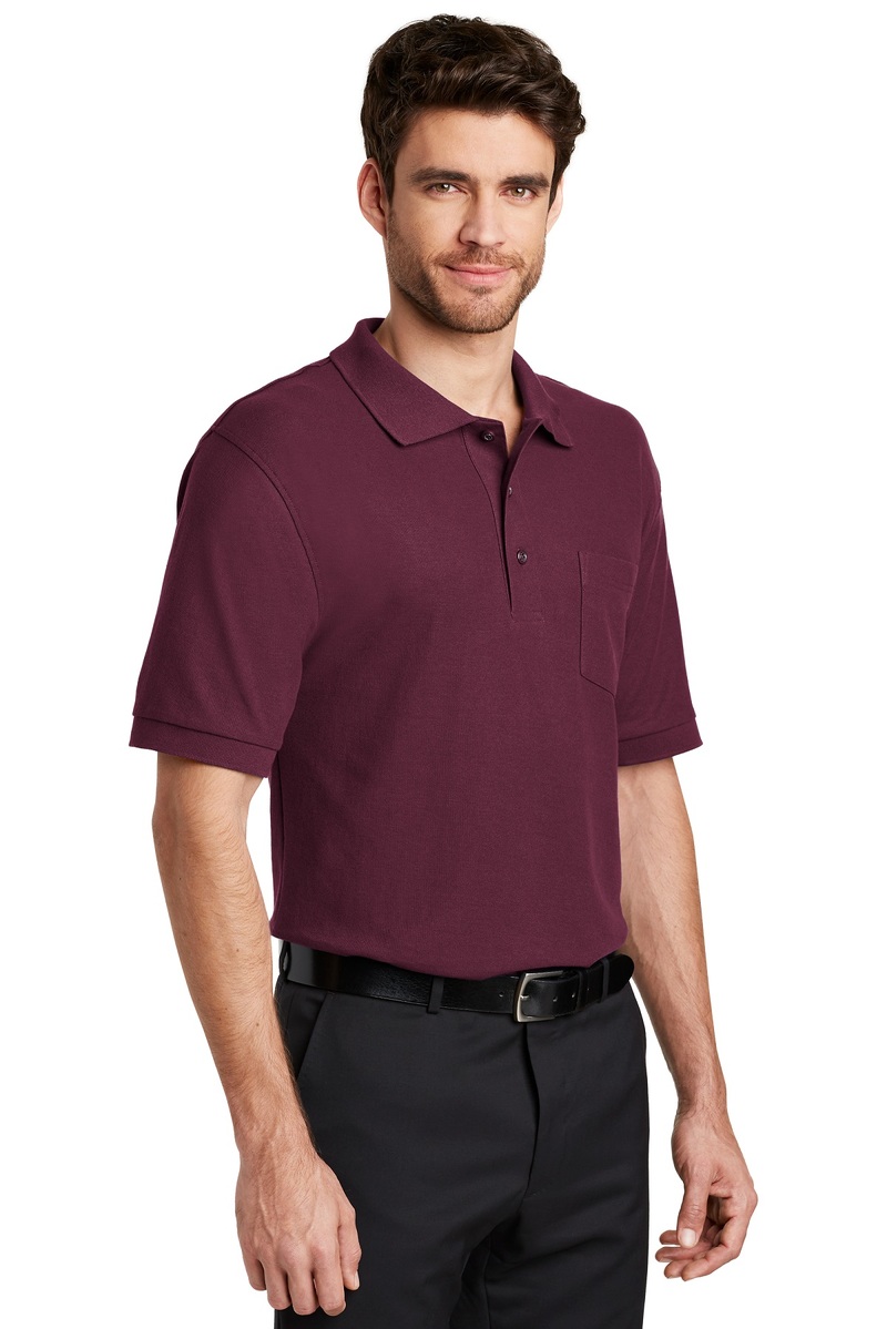 Port Authority Embroidered Men's Silk Touch Pocket Polo