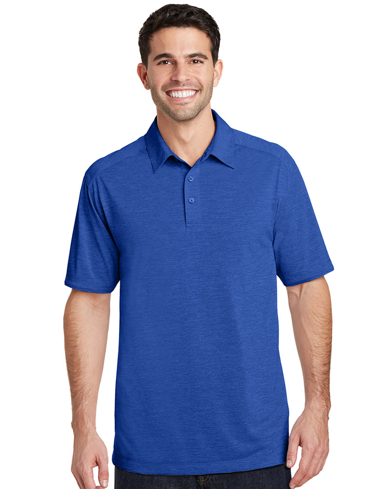 Port Authority Embroidered Men's Digi Heather Performance Polo