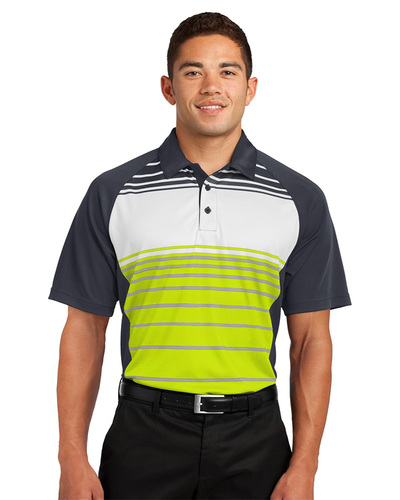 Sport-Tek Embroidered Men's Dry Zone Sublimated Stripe Polo