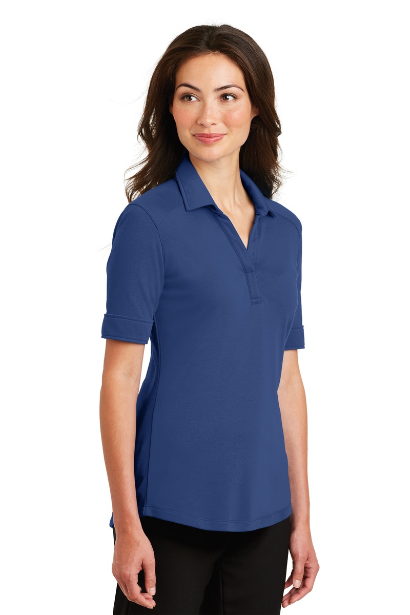 Product Image - Port Authority Ladies Silk Touch Interlock Performance Polo; custom embroidery; embroidered polo; Port Authority L5200
