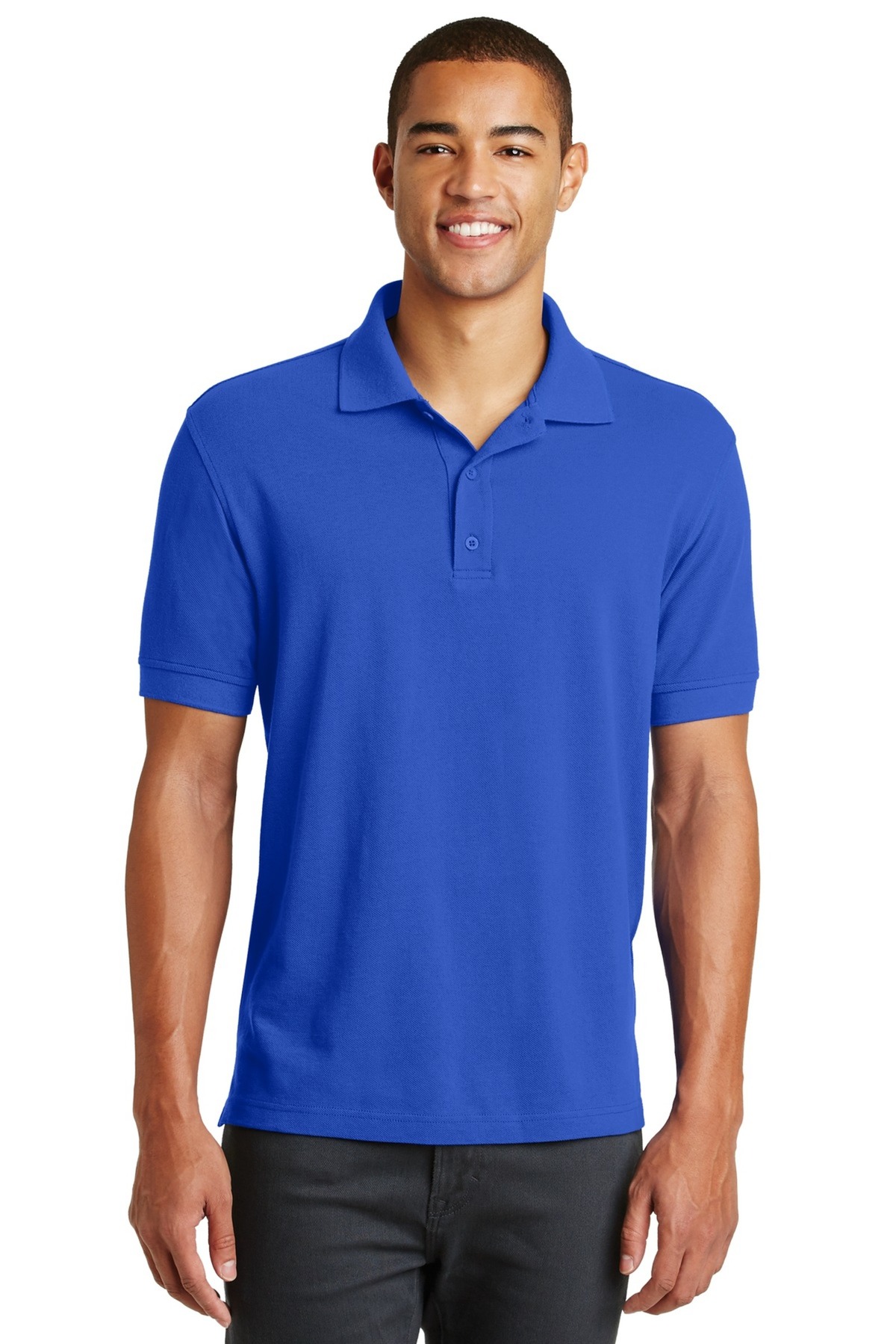 Eddie Bauer Embroidered Men's Cotton Pique Polo - Queensboro