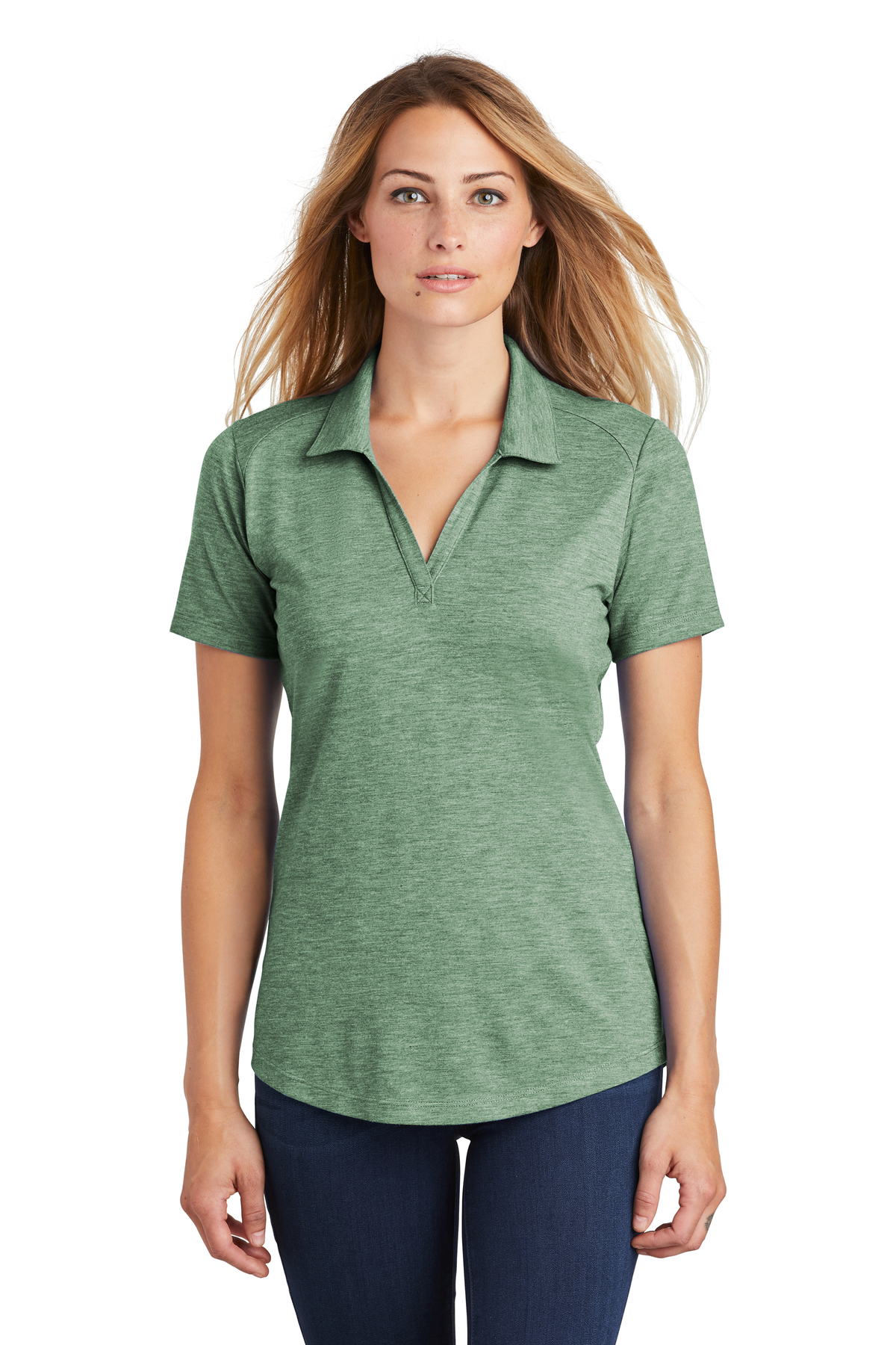 Sport-Tek Embroidered Women's PosiCharge Tri-Blend Wicking Polo