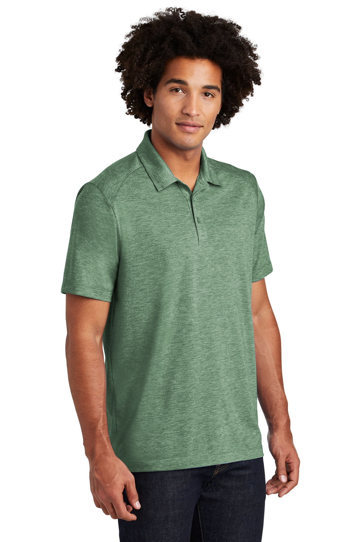 Sport-Tek Embroidered Men's PosiCharge Tri-Blend Wicking Polo