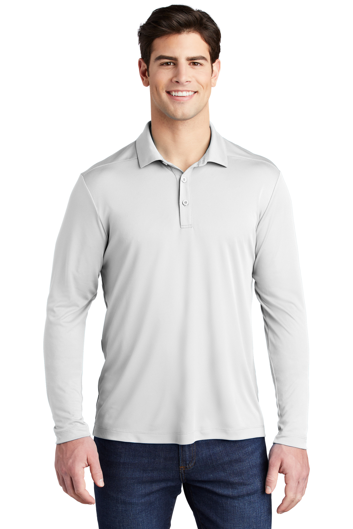 Sport-Tek Embroidered Men's Posi-UV Pro Long Sleeve Polo
