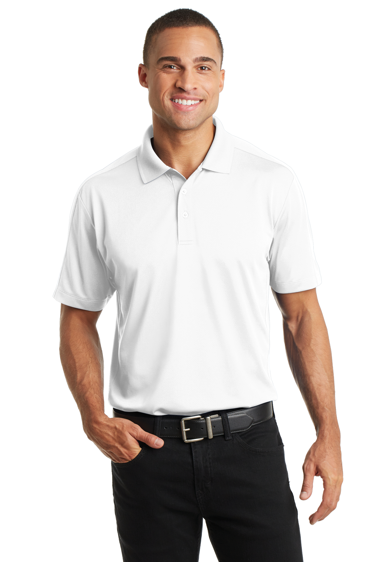 Port Authority Embroidered Men's Diamond Jacquard Polo