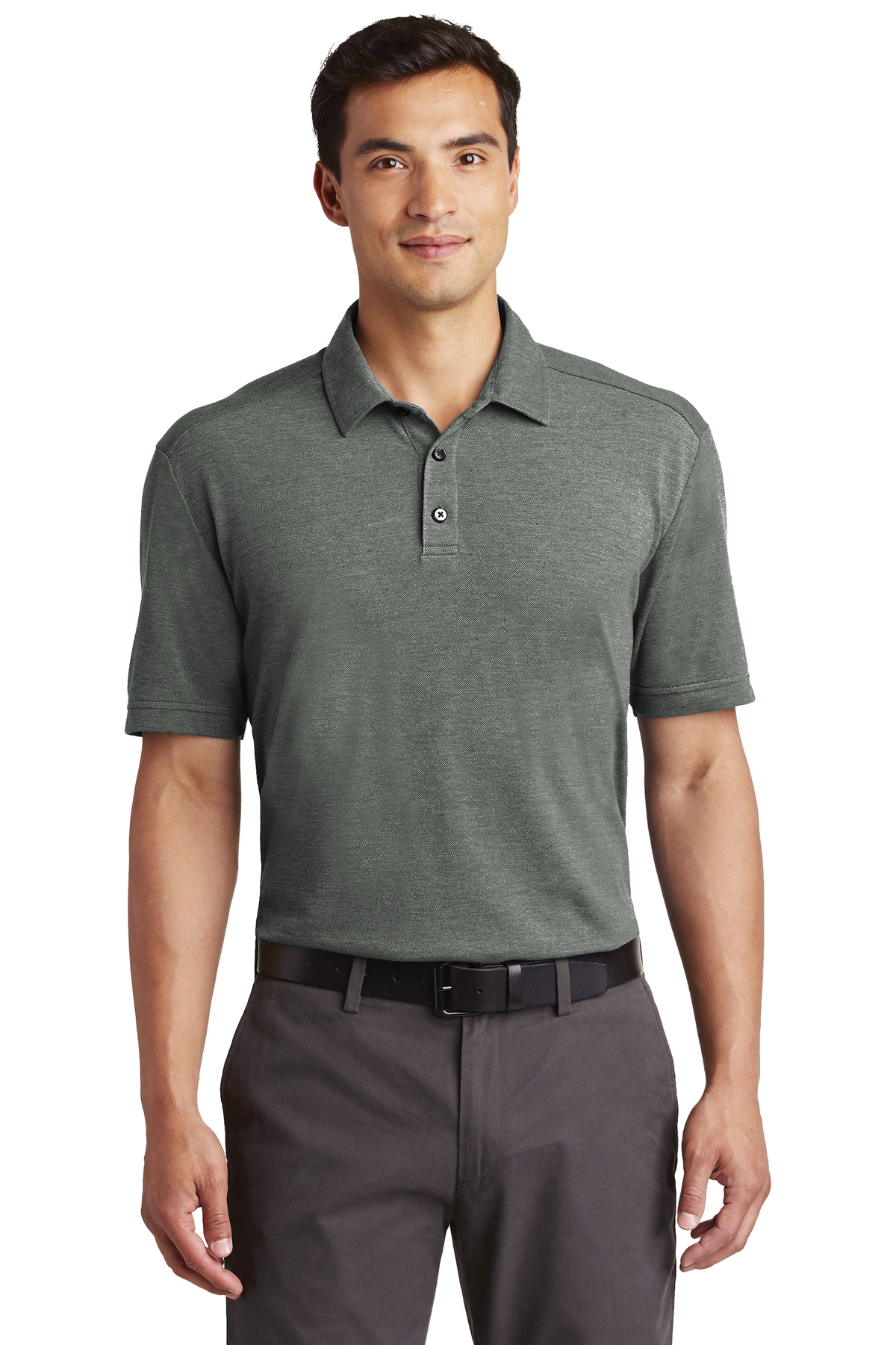 Port Authority Embroidered Men's Coastal Cotton Blend Polo - Queensboro