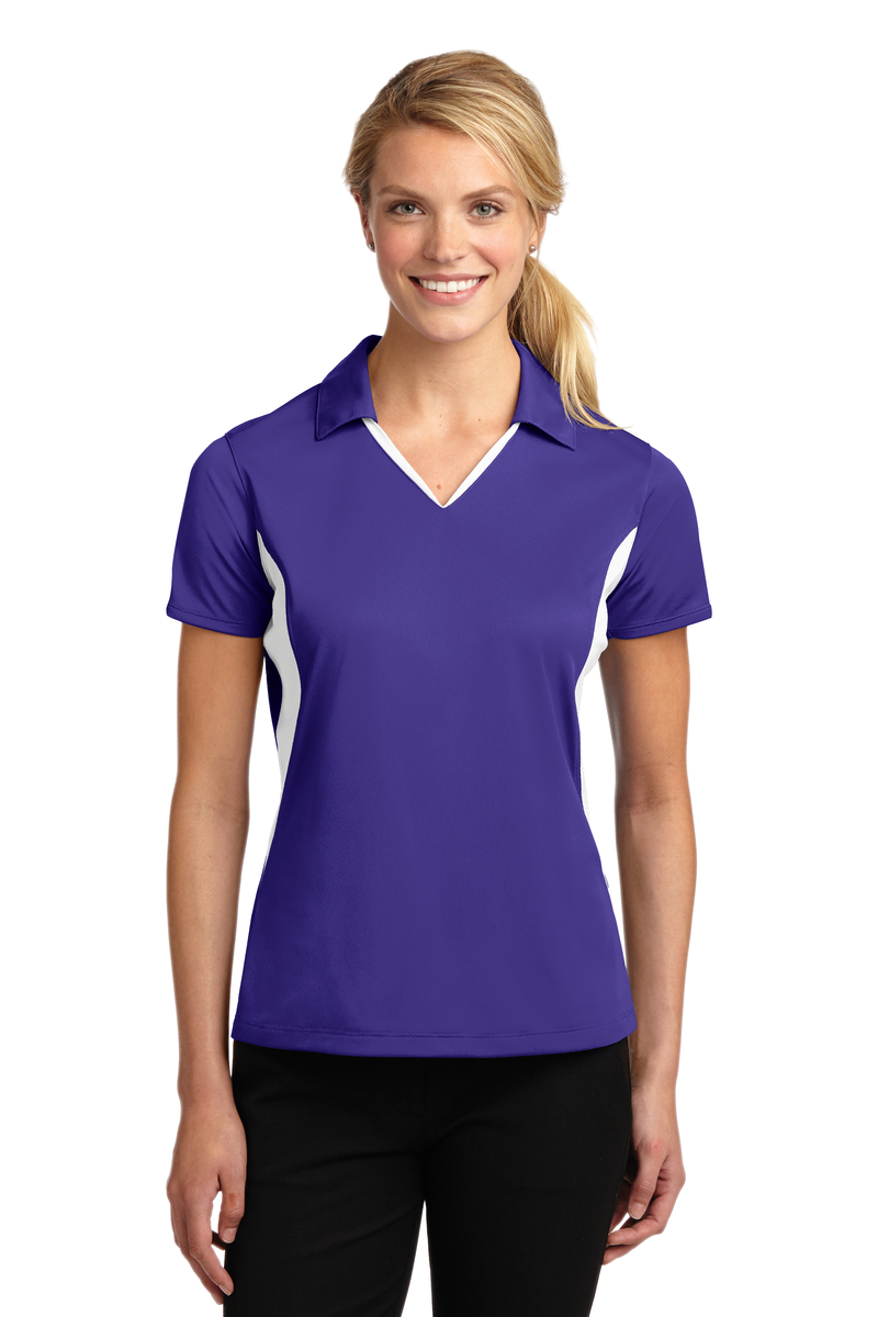 Product Image - Sport-Tek Embroidered Women's Side Blocked Micropique Sport-Wick Polo