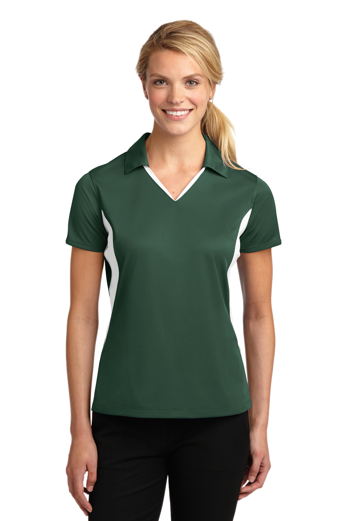 CASRA - LADIES Side Blocked Micropique Sport-Wick® Polo w/embroidery. main image 1