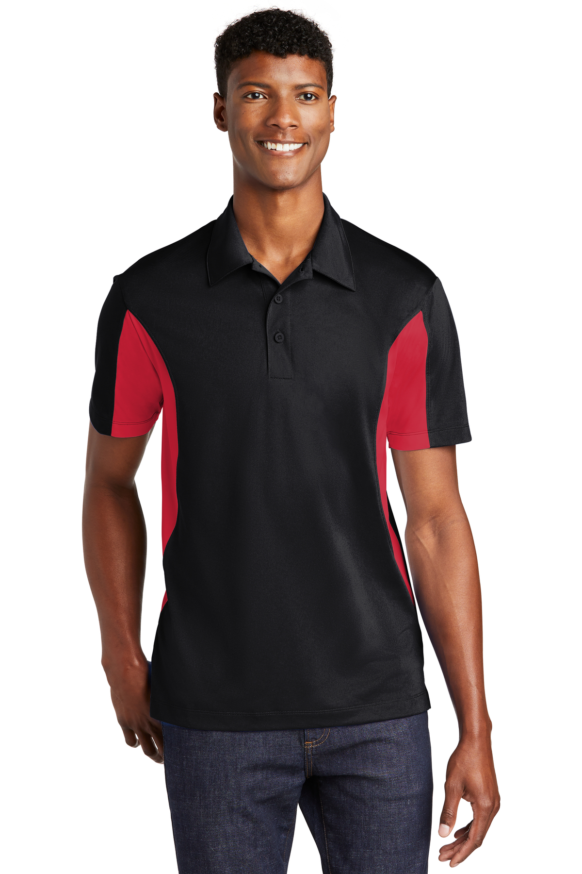 Sport-Tek Embroidered Men's Side Blocked Micropique Sport-Wick Polo Thumb