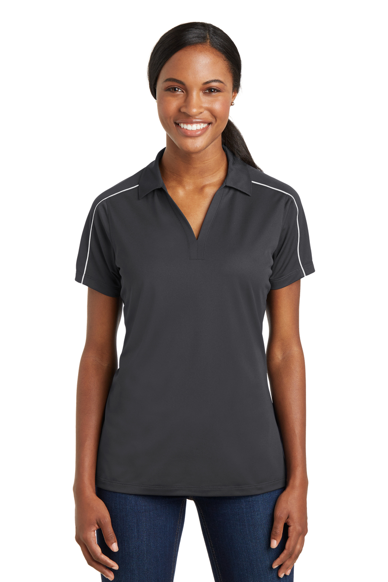 Product Image - Sport-Tek Embroidered Women's Micropique Sport-Wick Piped Polo