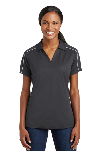 Sport-Tek Embroidered Women's Micropique Sport-Wick Piped Polo