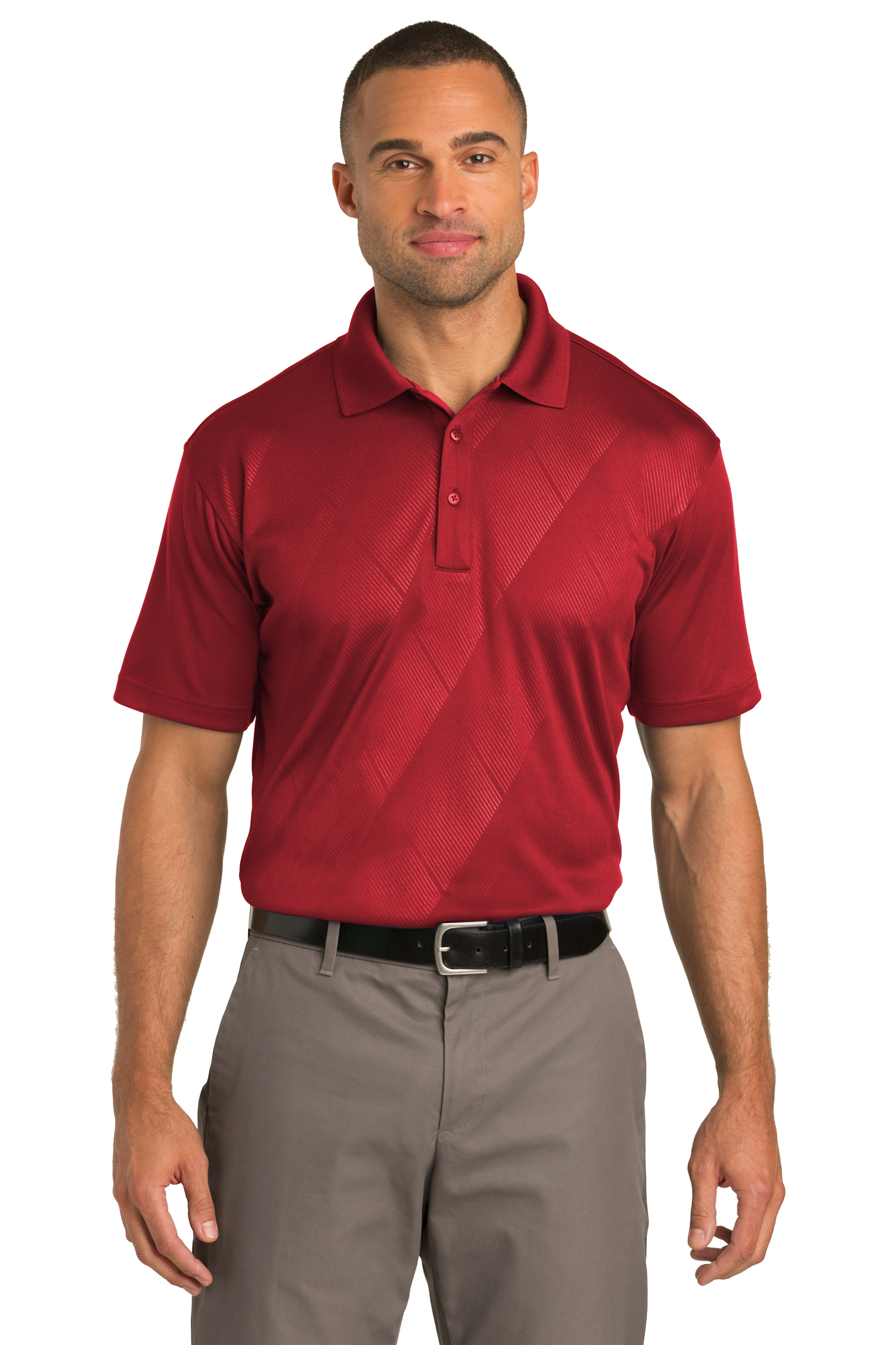 Port Authority Embroidered Men's Tech Embossed Polo