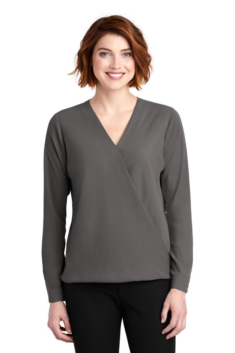 Port Authority Embroidered Women's Wrap Blouse