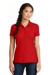 New Era Embroidered Women's Venue Home Plate Polo Thumb