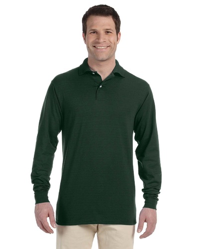Jerzees Embroidered Men's Spotshield Long Sleeve Jersey Sport Shirt