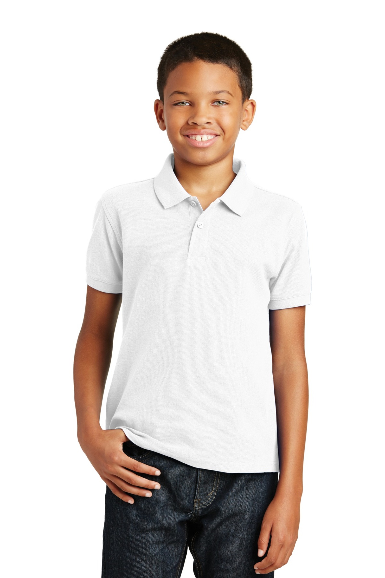 Port Authority Embroidered Youth Core Classic Pique Polo