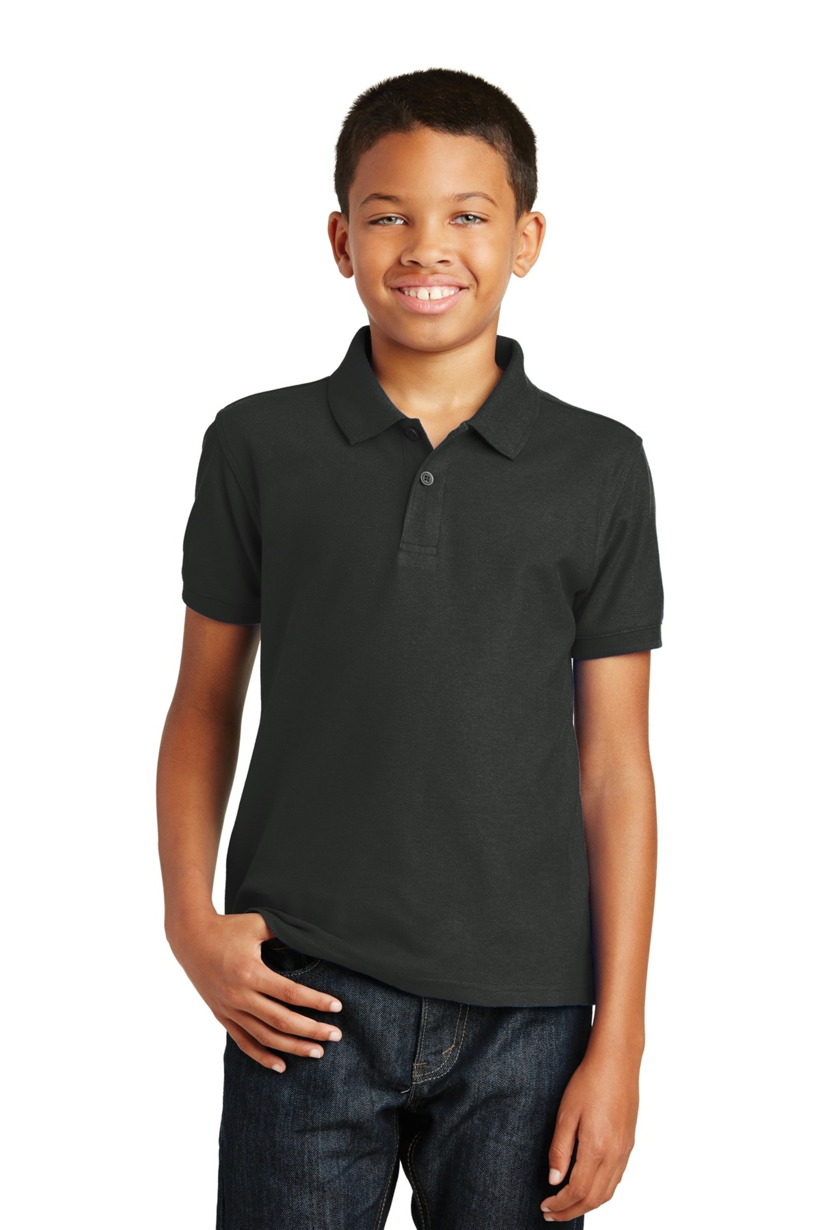 Port Authority Embroidered Youth Core Classic Pique Polo - Queensboro