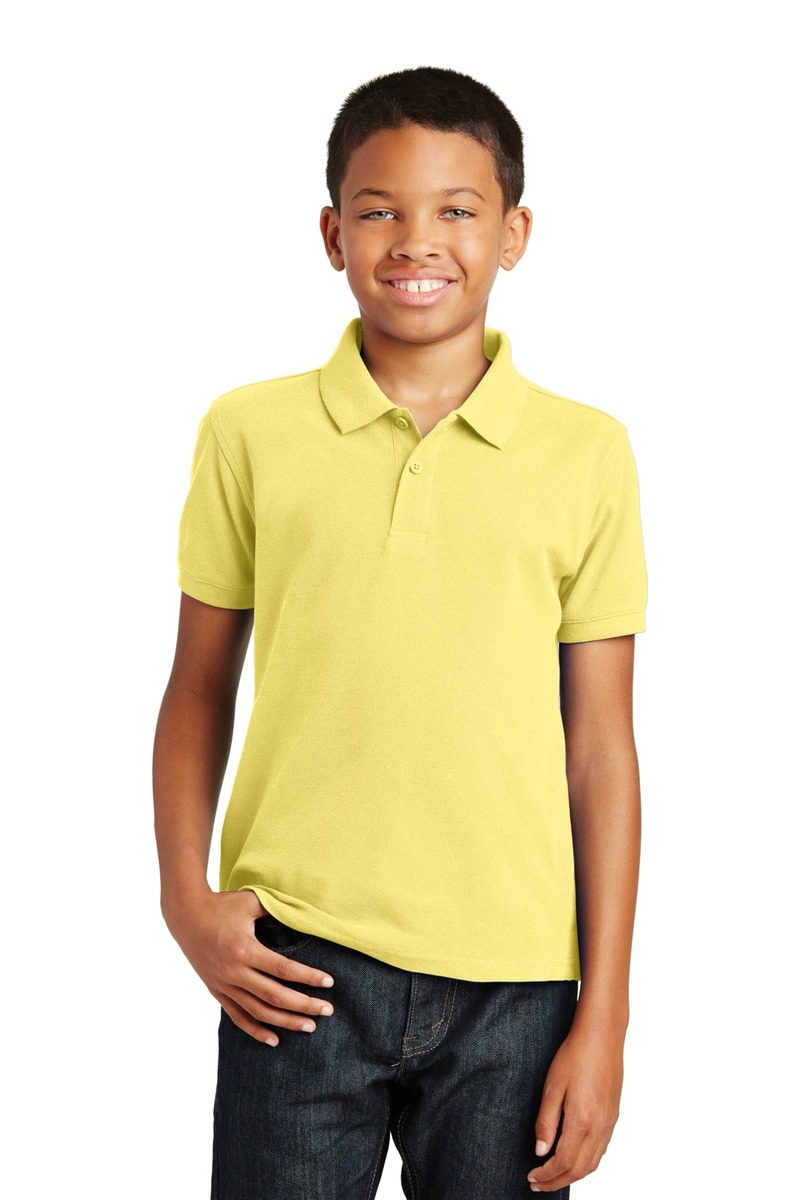 Port Authority Embroidered Youth Core Classic Pique Polo
