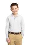 Port Authority Embroidered Youth Long Sleeve Silk Touch  Pique Polo Thumb