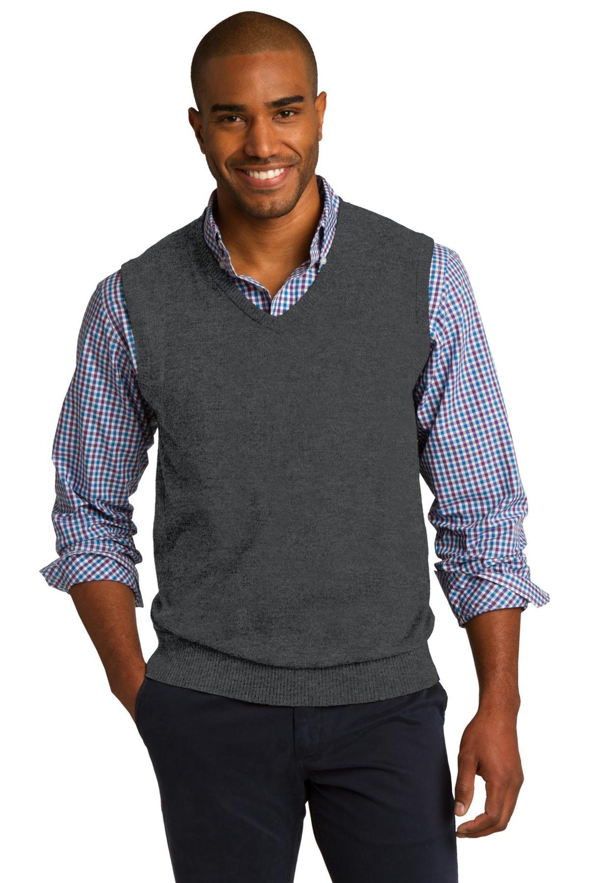 Port Authority Embroidered Men's Sweater Vest - Queensboro