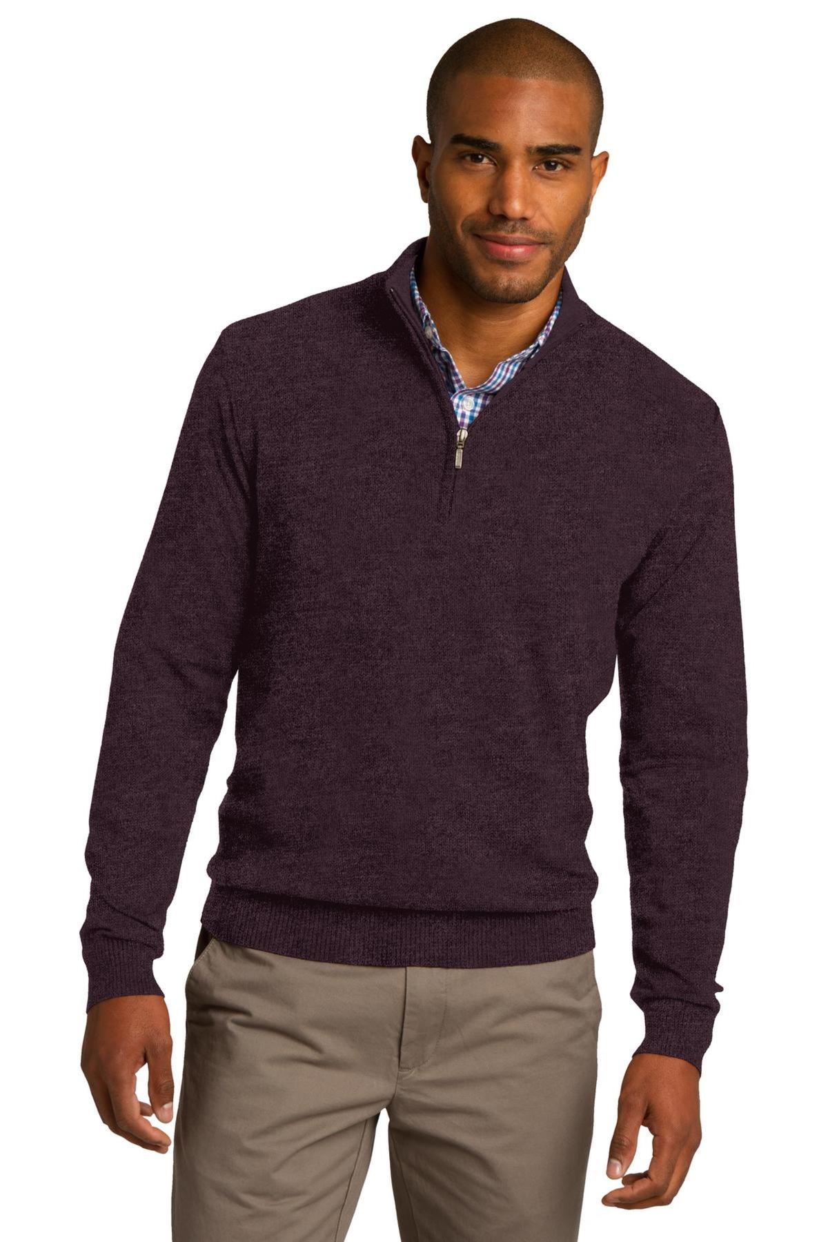Port Authority Embroidered Men's 1/2 Zip Sweater | Sweatshirts ...