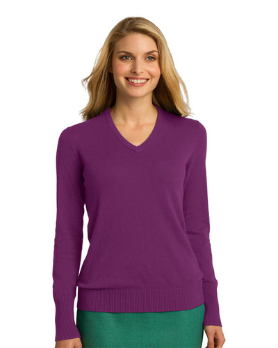 Port Authority Embroidered Women's V-Neck Sweater