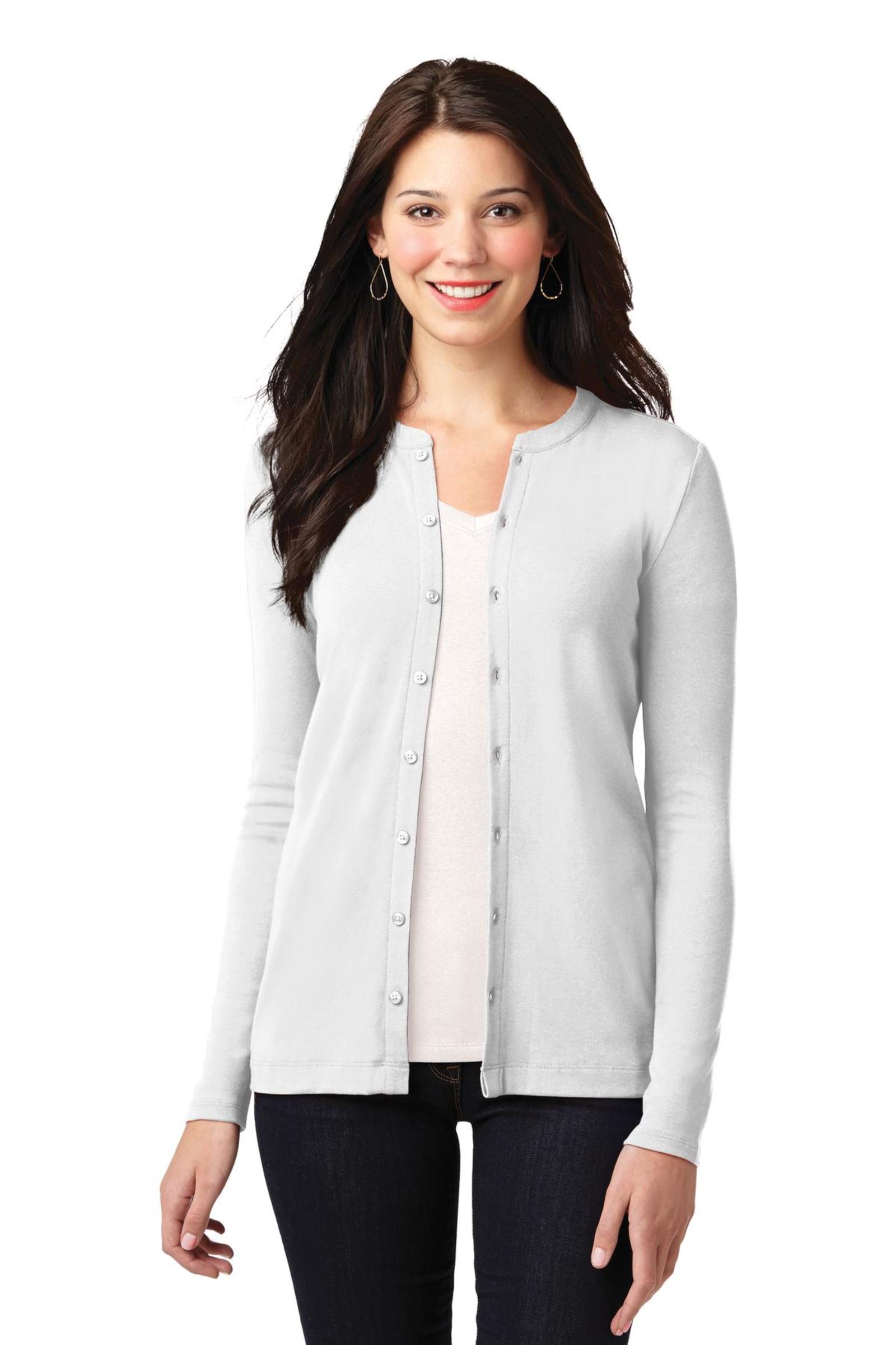 Port Authority Embroidered Women's Concept Stretch Button-Front Cardigan