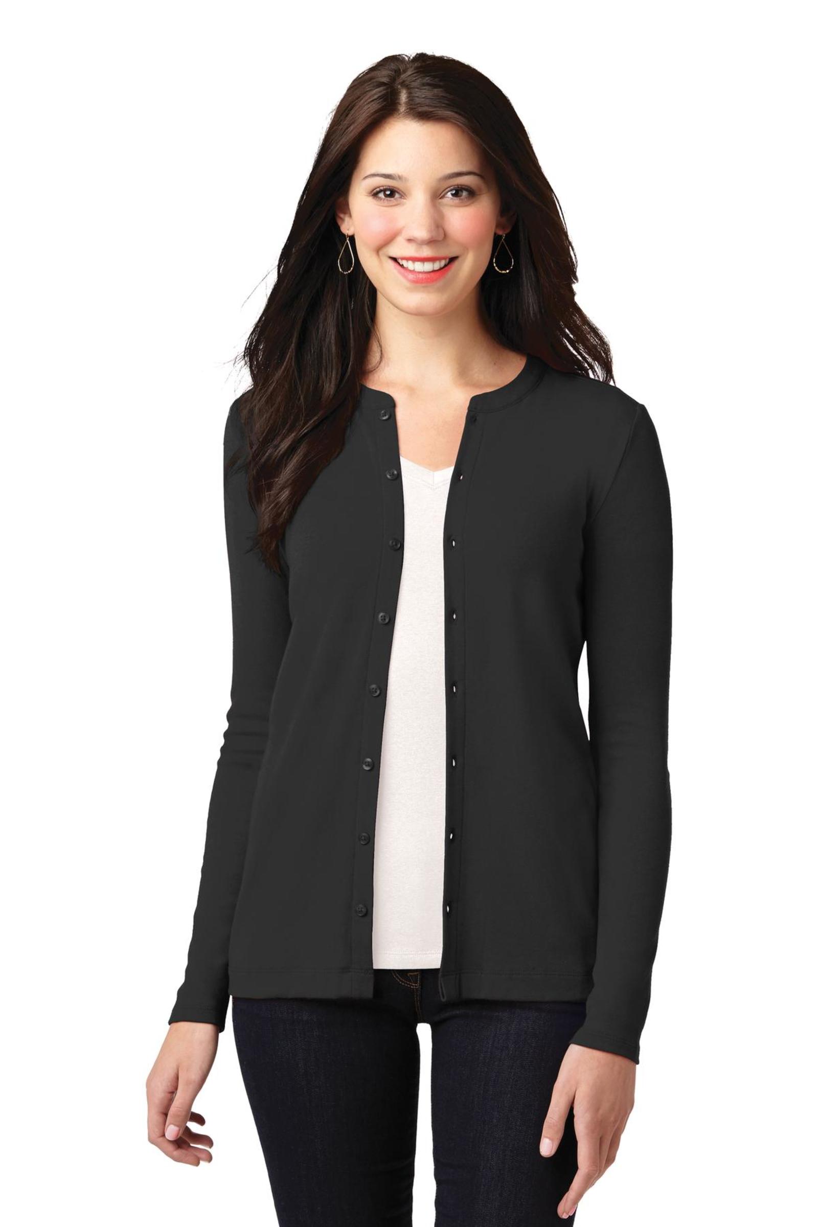 Port Authority Embroidered Women's Concept Stretch Button-Front Cardigan