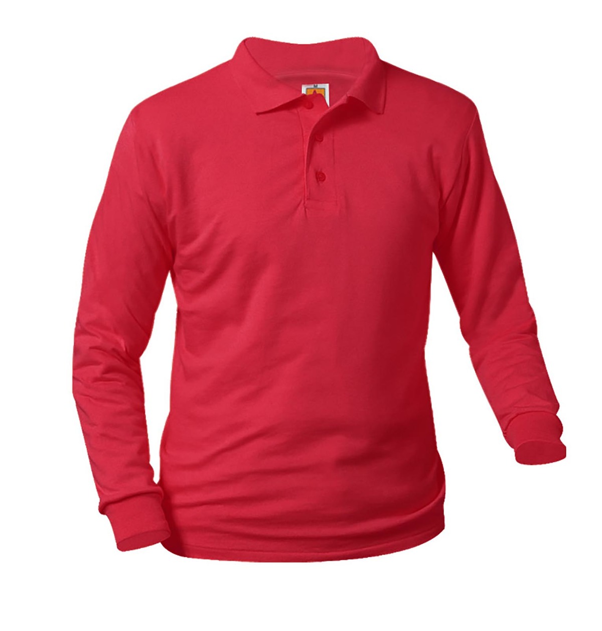 A+ Jersey Knit Long Sleeve Polo Shirt Queensboro