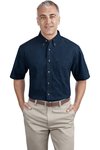 Port & Company Embroidered Men's Short Sleeve Denim Shirt Thumb