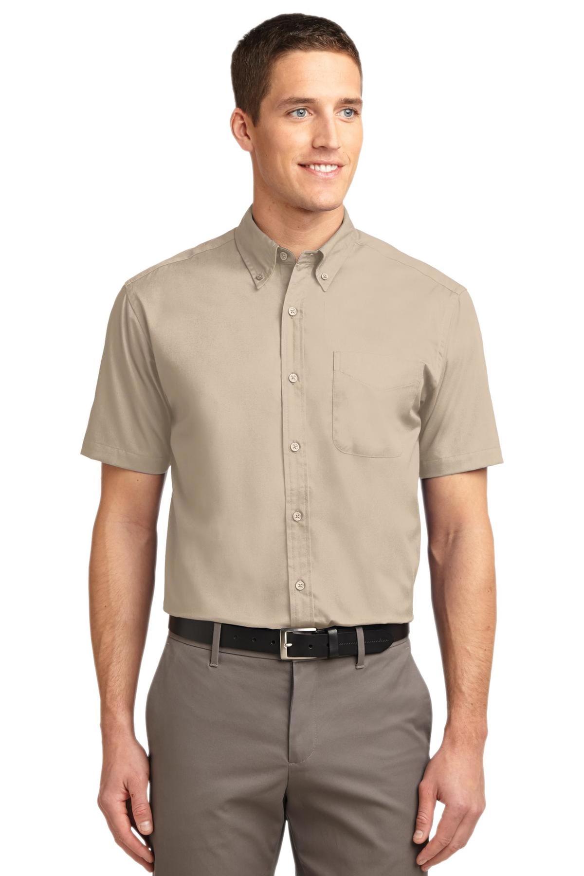 Port Authority Embroidered Men's Easy Care Short Sleeve Shirt | Dress ...