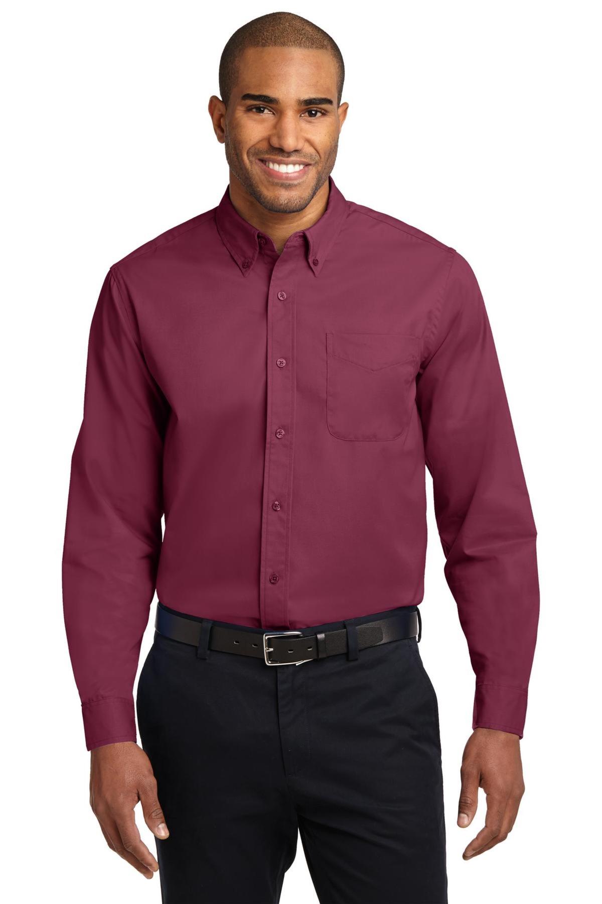  Daupanzees Men's Long Sleeve Embroidered Shirt Classic
