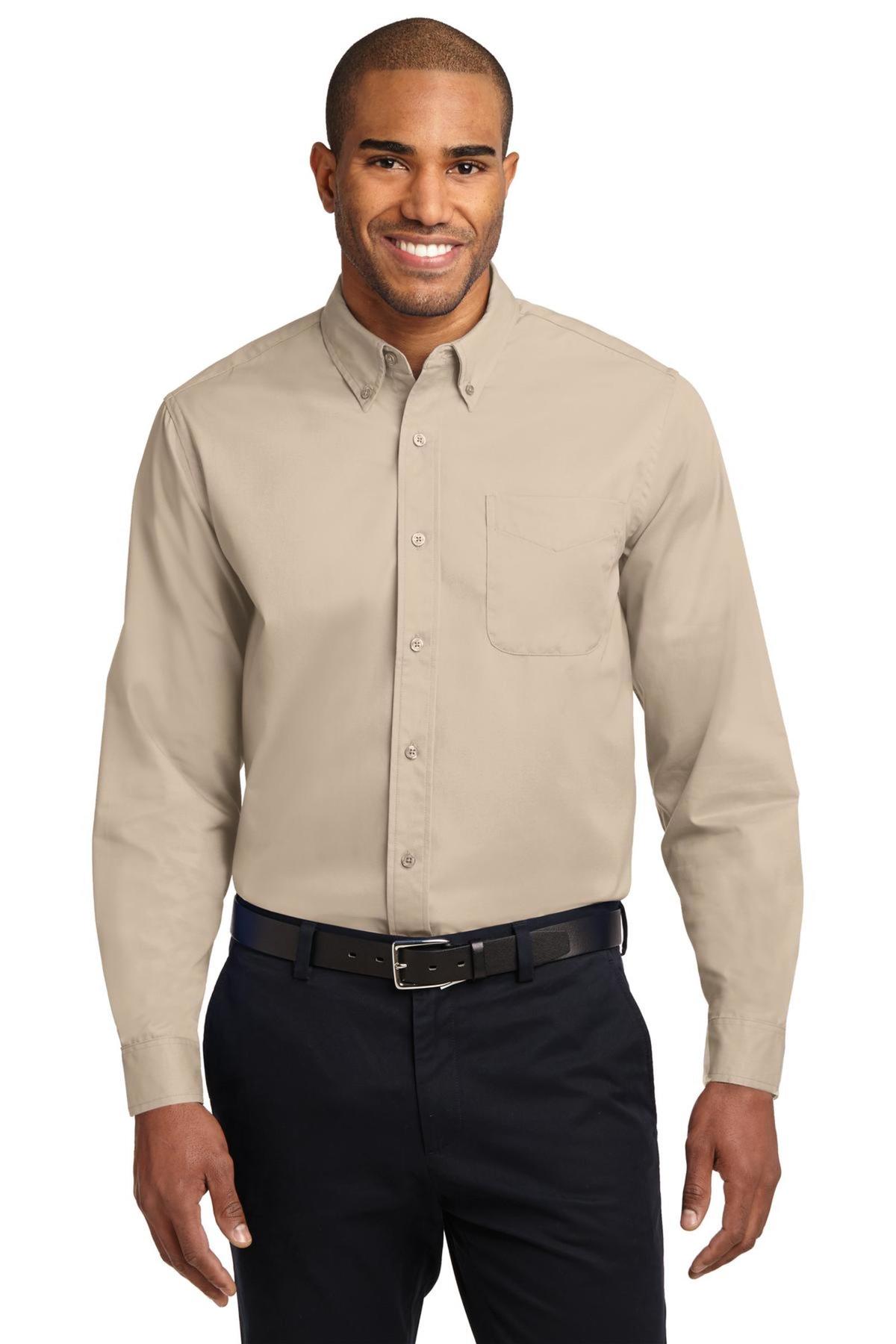  Daupanzees Men's Long Sleeve Embroidered Shirt Classic