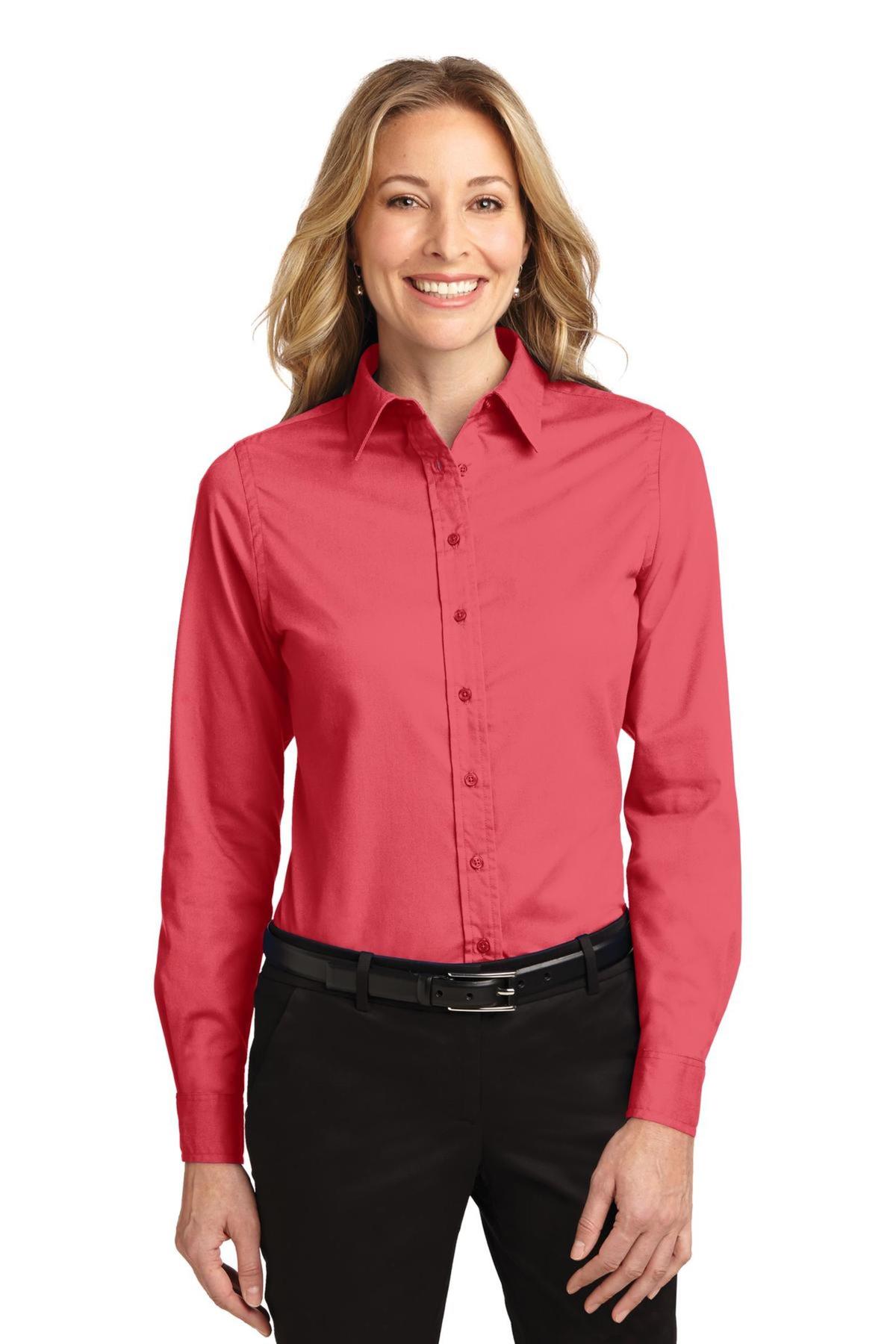 Port Authority Ladies Long Sleeve Twill Shirt – Cambria Life + Style