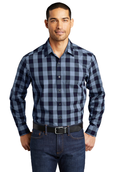 Port Authority Embroidered Men's Everyday Plaid Shirt