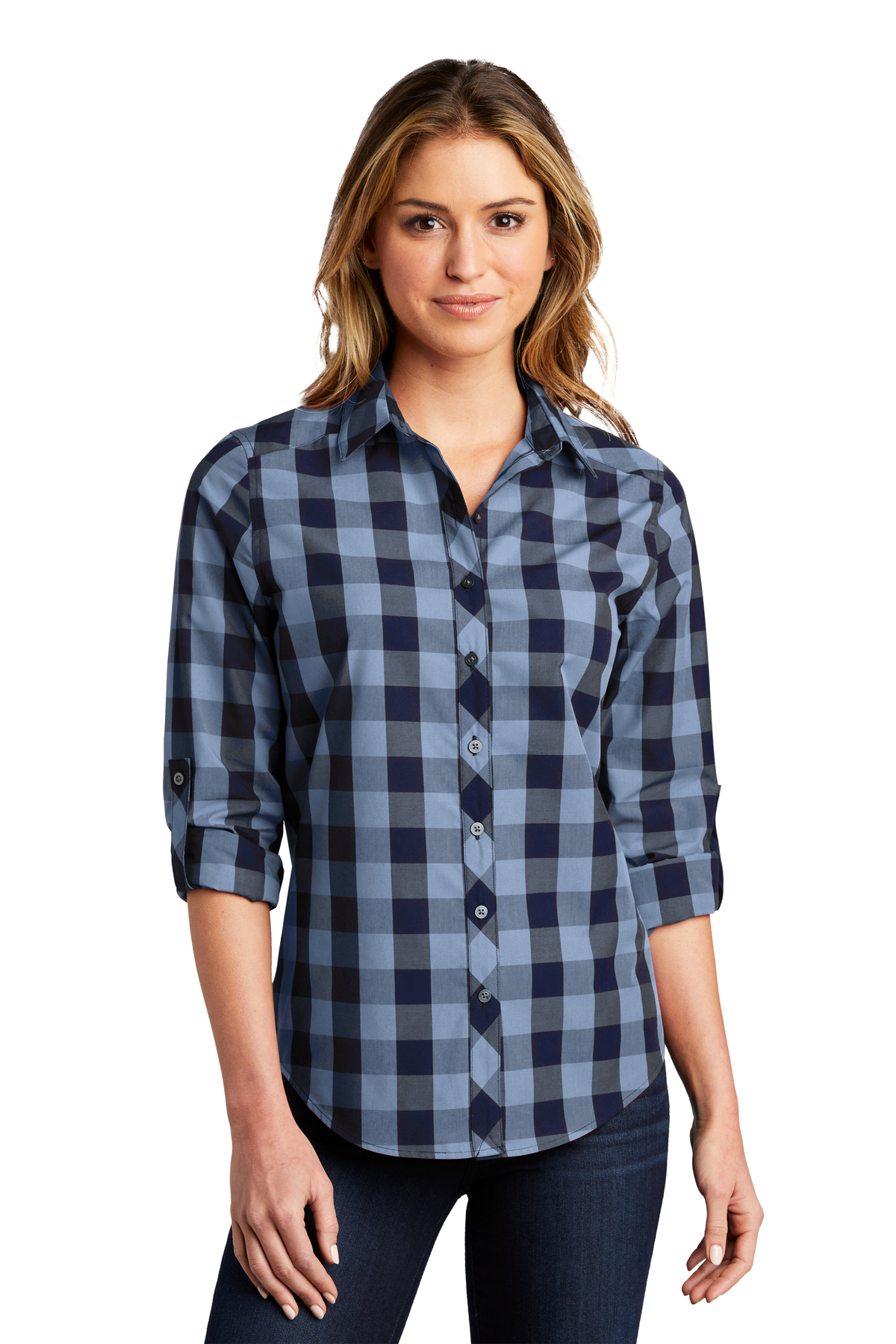 Port Authority Embroidered Women's Everyday Plaid Shirt - Queensboro