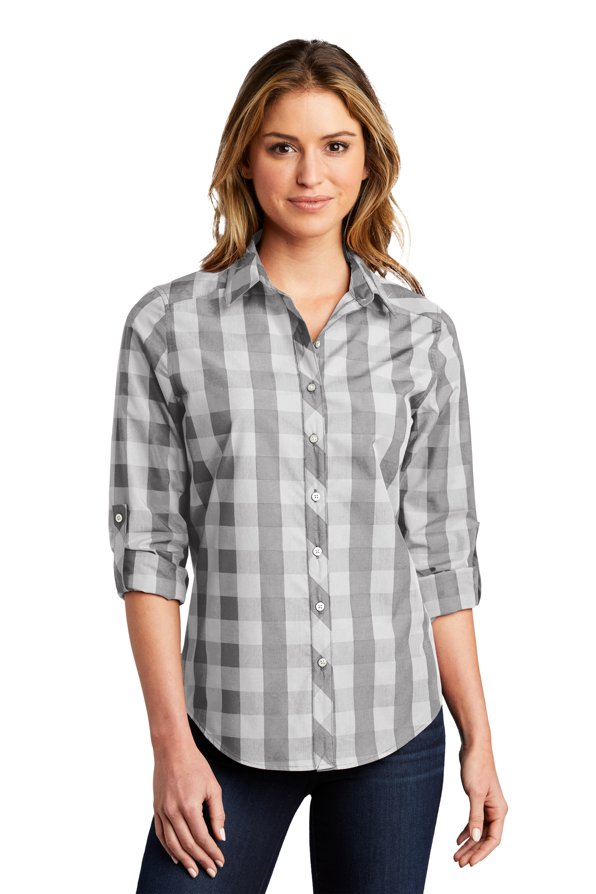 Port Authority Embroidered Women's Everyday Plaid Shirt - Queensboro